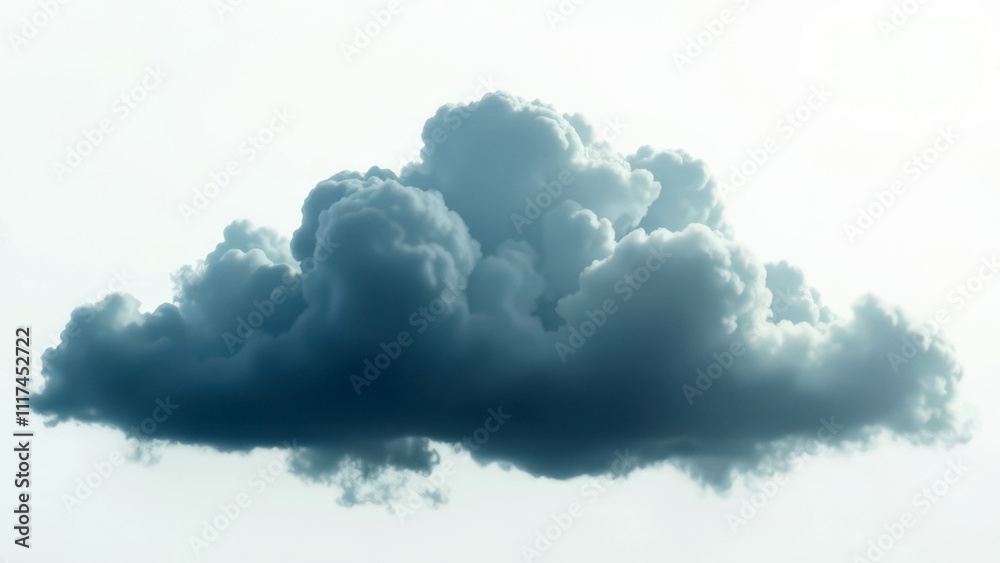 Large fluffy cumulus cloud against clear sky Large fluffy cumulus cloud against clear sky