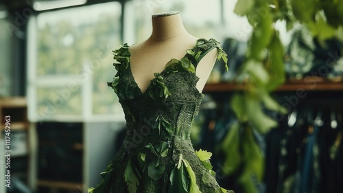 Create revolutionary zero-carbon garments, Redefine green couture trends, Craft eco-conscious apparel photo