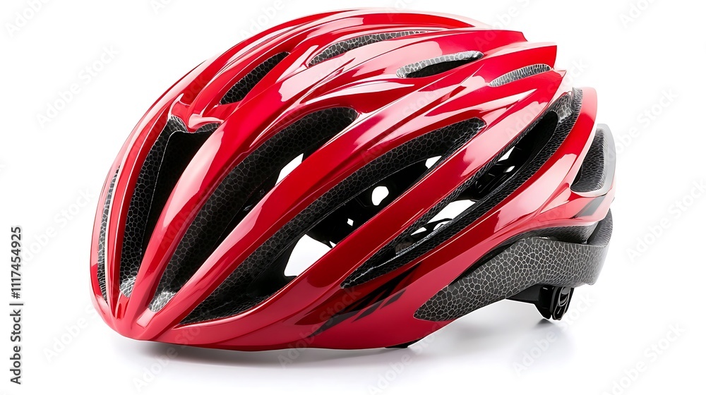 Red Bicycle Helmet with Black Accents Red Bicycle Helmet with Black Accents