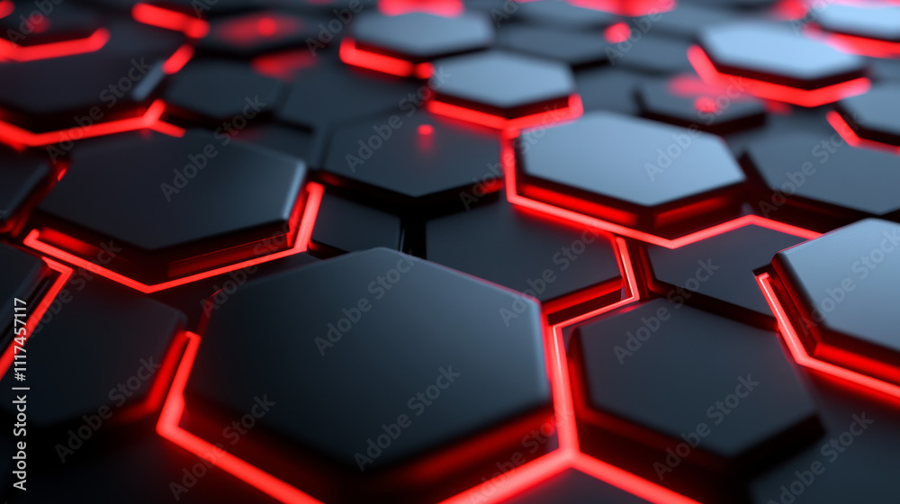 3d Render Abstract corridor Hexagon red Neon Glowing Background
3d Render Abstract corridor Hexagon red Neon Glowing Background