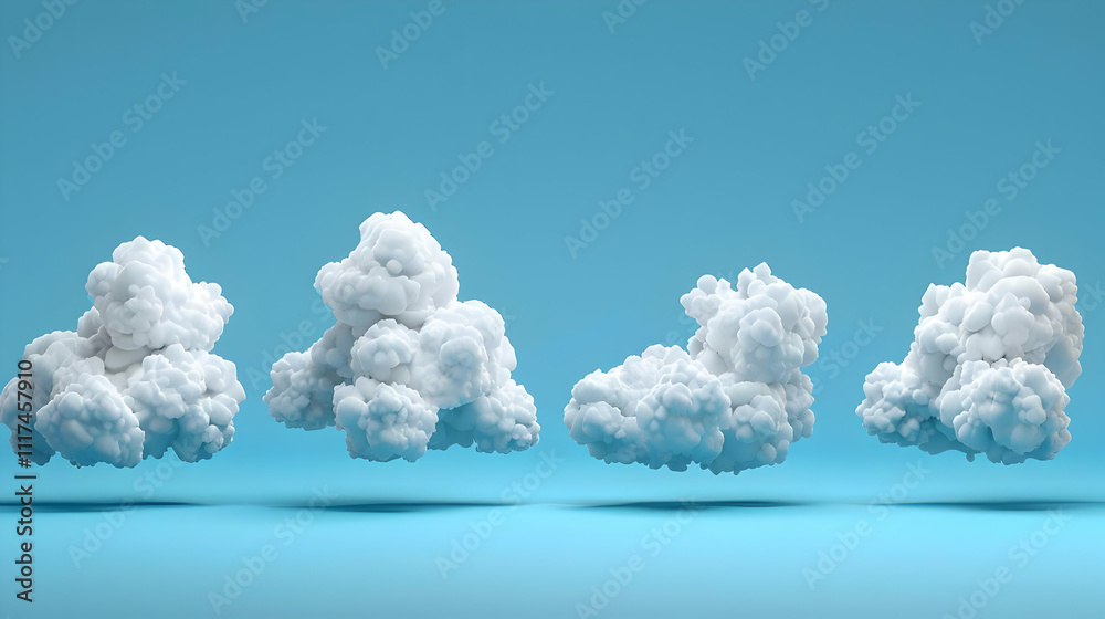 3D Cloud Formations Abstract Background 3D Cloud Formations Abstract Background