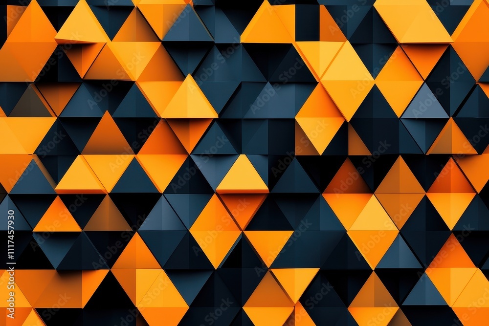Abstract orange and black triangle pattern. Ideal for backgrounds, tech designs, or modern presentations. Abstract orange and black triangle pattern. Ideal for backgrounds, tech designs, or modern presentations.