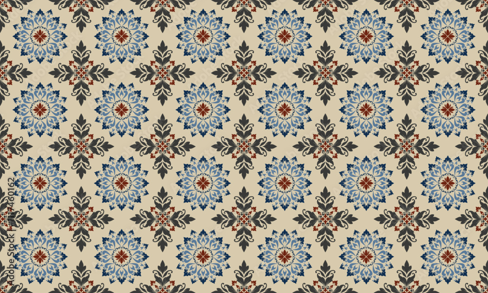 Damask wallpaper style baroque,Damask luxury Seamless,vector background.Floral ornament,intricate vintage graphic pattern for fabric,wallpaper, carpet,rug,packaging.Ornate damask flower ornament. Damask wallpaper style baroque,Damask luxury Seamless,vector background.Floral ornament,intricate vintage graphic pattern for fabric,wallpaper, carpet,rug,packaging.Ornate damask flower ornament.