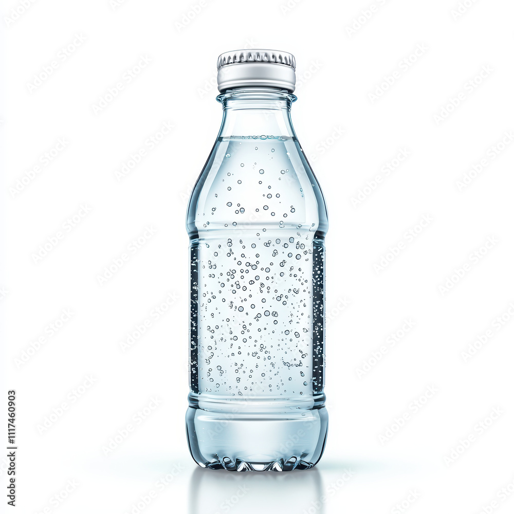 sparkling water bottle filled with clear bubbles, showcasing freshness and hydration sparkling water bottle filled with clear bubbles, showcasing freshness and hydration