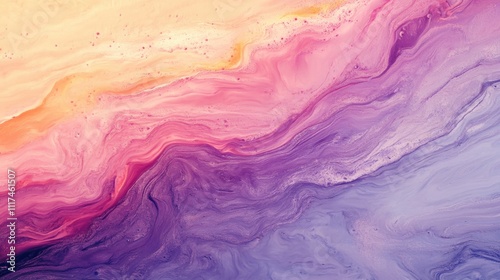 Wallpaper Mural A vivid and fluid abstract image of swirling pink, purple, and yellow tones, resembling a marble or watercolor texture. Torontodigital.ca