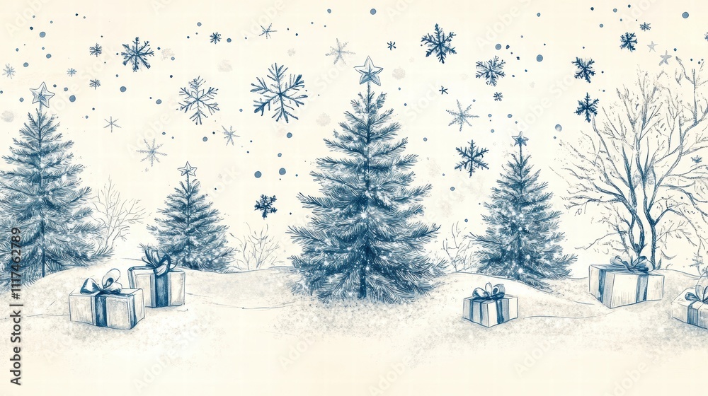 Winter Wonderland Christmas Scene