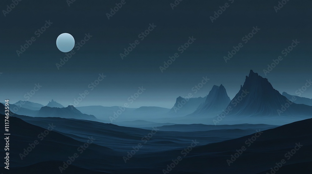 Fototapeta premium Stunning night view of mountains under a sky filled with shooting stars and a comet, observed from an uninhabited region, offering a breathtaking landscape with an extraterrestrial perspective, perfec