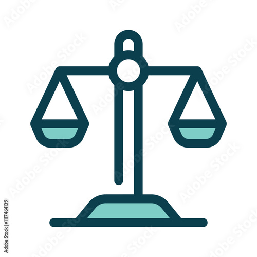 Icon of balanced scales symbolizing law, justice, and fairness