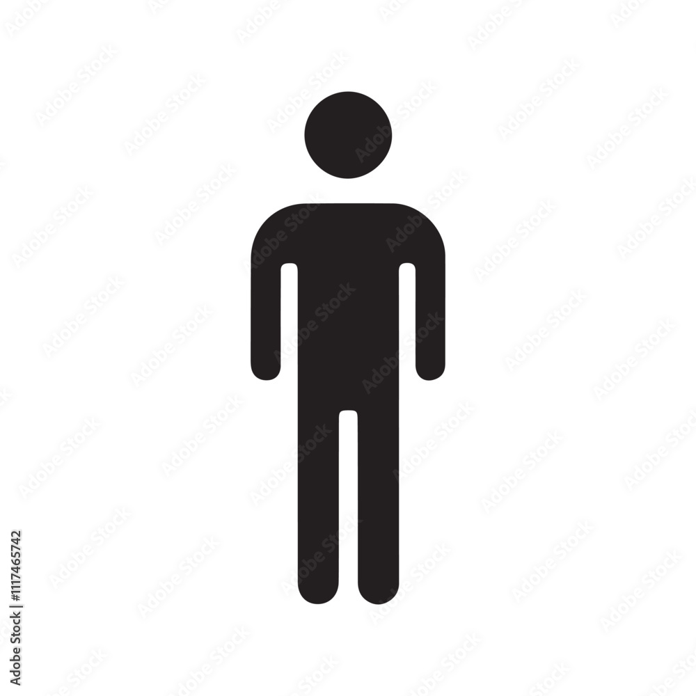 Man icon logo design silhouette template isolated Man icon logo design silhouette template isolated
