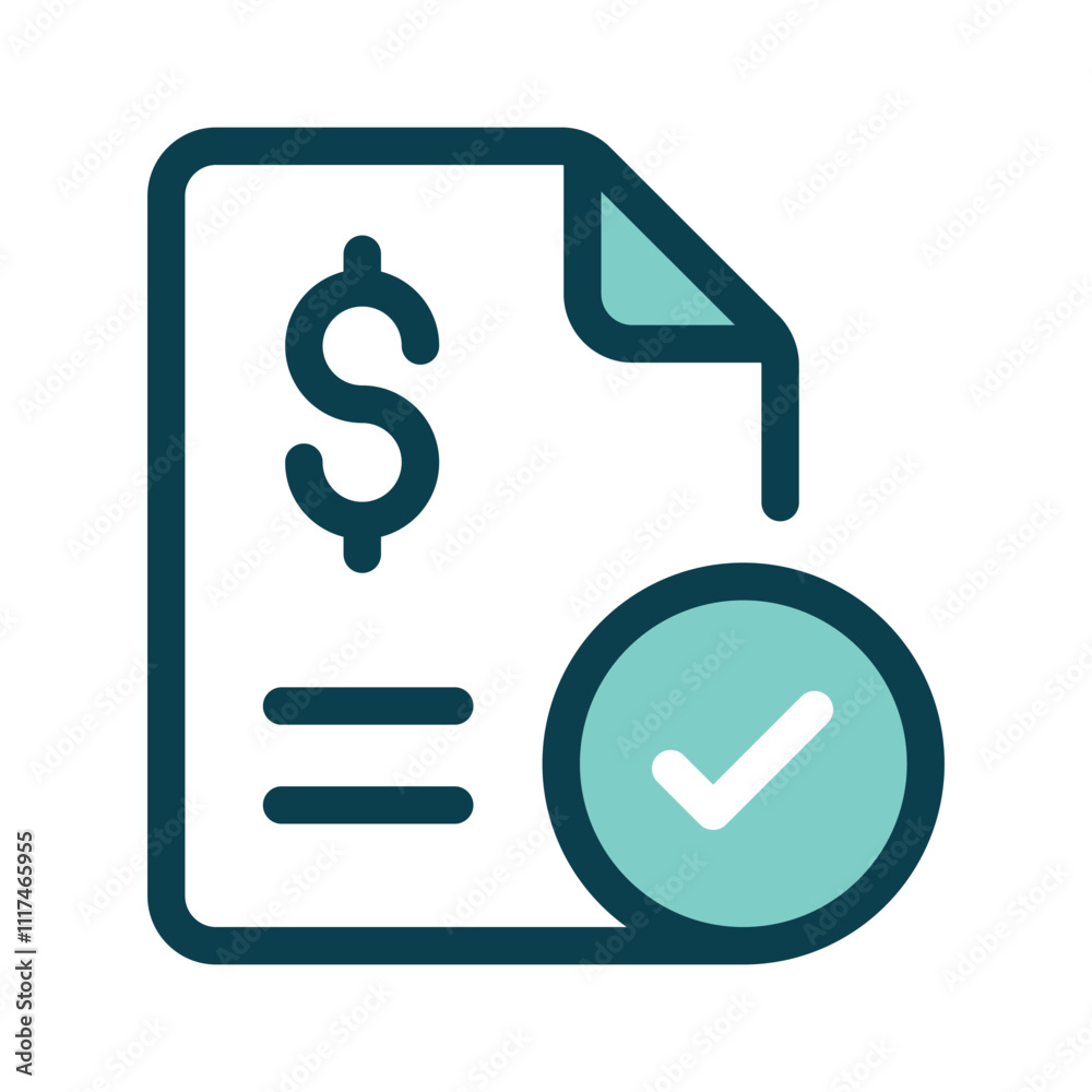 A receipt with a dollar symbol, symbolizing payments or invoices A receipt with a dollar symbol, symbolizing payments or invoices