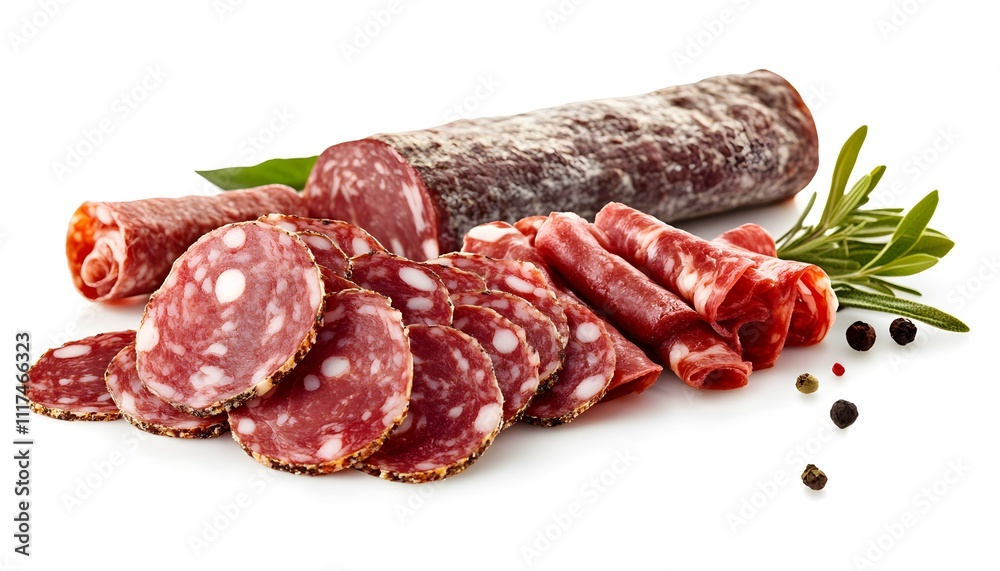 a pile of salami is on a table with other items, Charcuterie Display Salami and Table Essentials a pile of salami is on a table with other items, Charcuterie Display Salami and Table Essentials