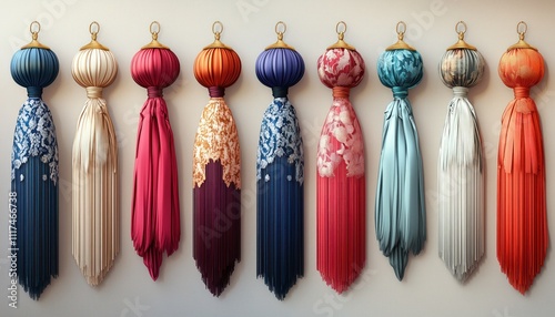 Wallpaper Mural  realistic tassel accessories isolated illustration set Torontodigital.ca