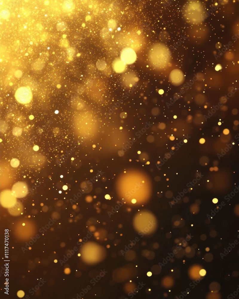 A shimmering golden bokeh background creating a festive atmosphere.