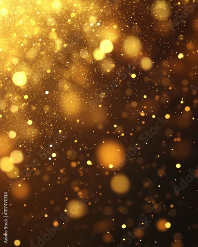 A shimmering golden bokeh background creating a festive atmosphere.