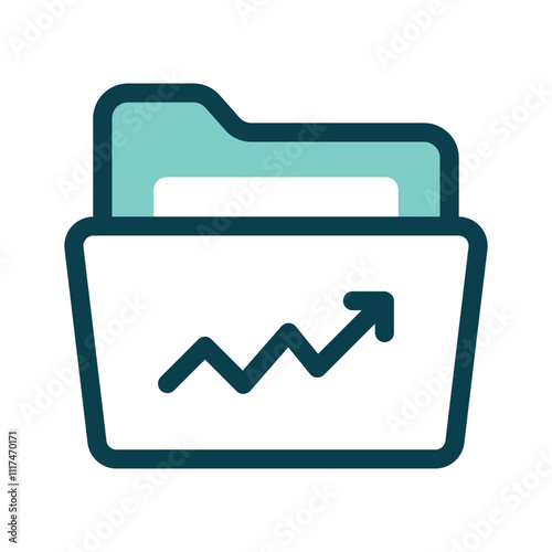 A folder with graphs, representing organized financial records