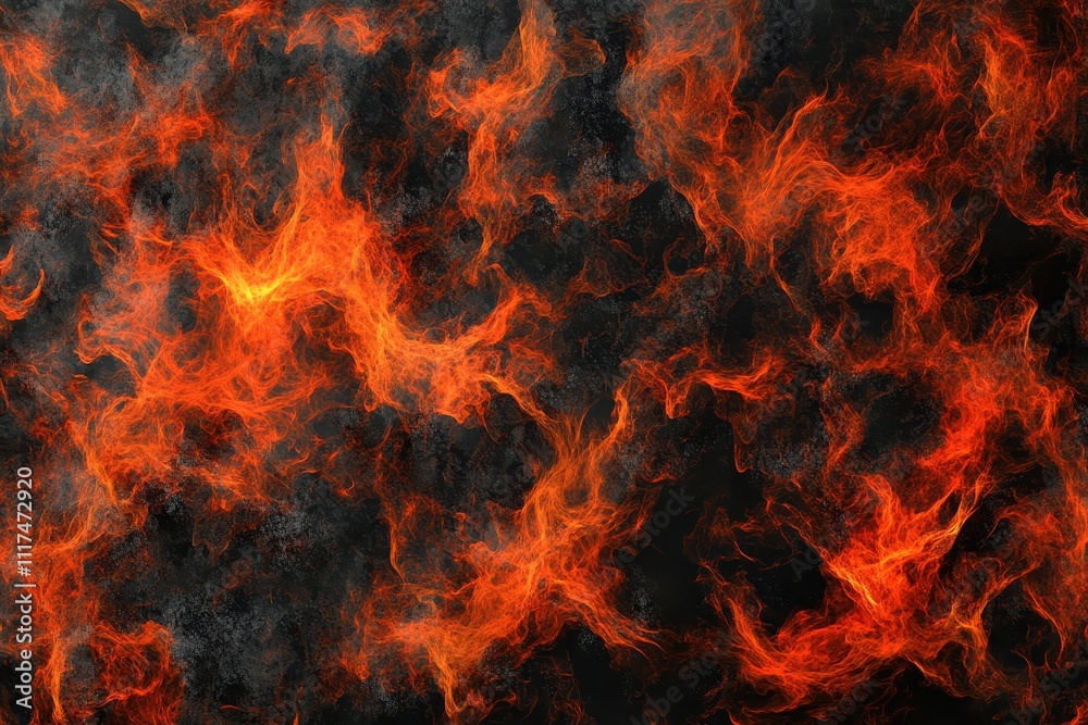 A vibrant depiction of flames with swirling red and orange hues against a dark background. A vibrant depiction of flames with swirling red and orange hues against a dark background.