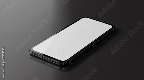 The latest smartphone screen mockup features a modern UI/UX design, rendered against a clean and minimalist background to highlight the interface details