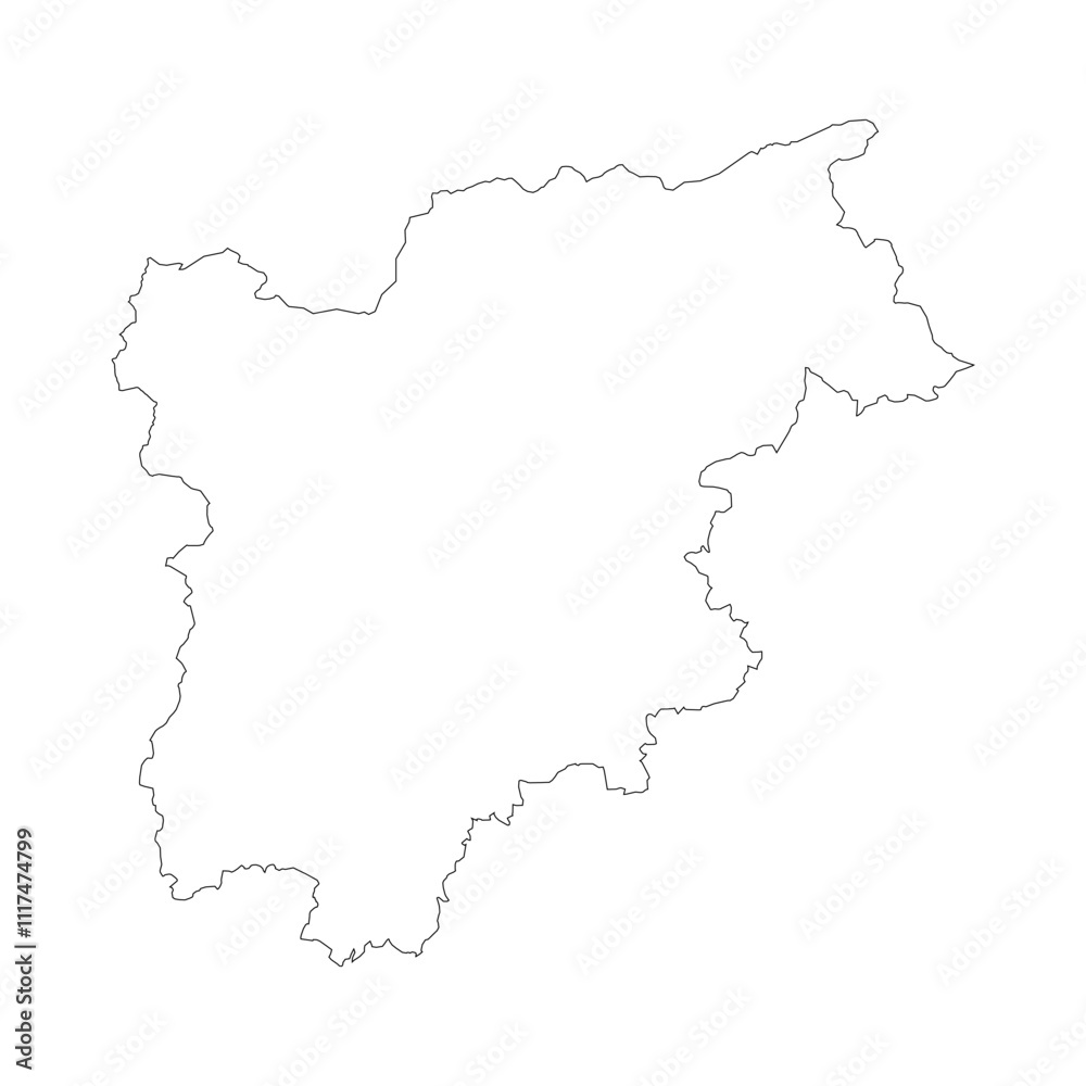 Trentino-Alto Adige blank outline map Trentino-Alto Adige blank outline map
