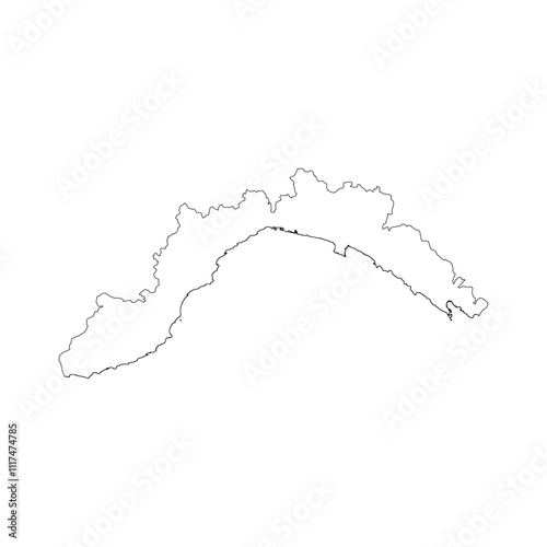 Liguria blank outline map