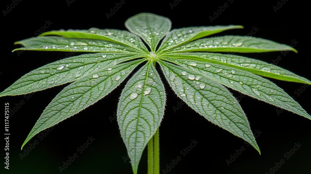 Dew Drops on Lush Green Leaf Nature Macro Photography Plants Botany Dew Drops on Lush Green Leaf Nature Macro Photography Plants Botany