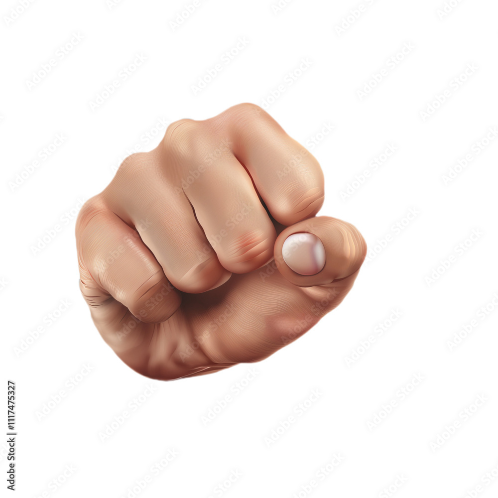 Human Fist Isolated on White and Transparent Background. Strength and Power Concept. Generative AI Human Fist Isolated on White and Transparent Background. Strength and Power Concept. Generative AI