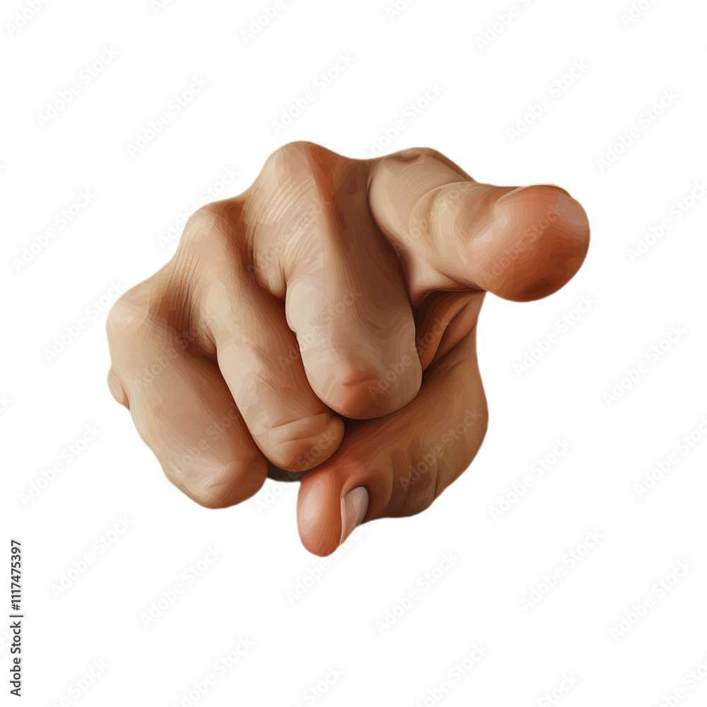 Hand Pointing at you Isolated on White and Transparent Background. Direction and Indication Concept. Generative AI Hand Pointing at you Isolated on White and Transparent Background. Direction and Indication Concept. Generative AI