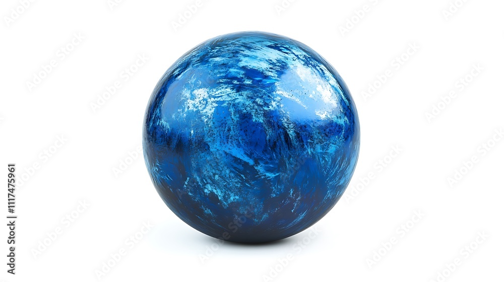 Blue Marble Sphere with Abstract Pattern Blue Marble Sphere with Abstract Pattern