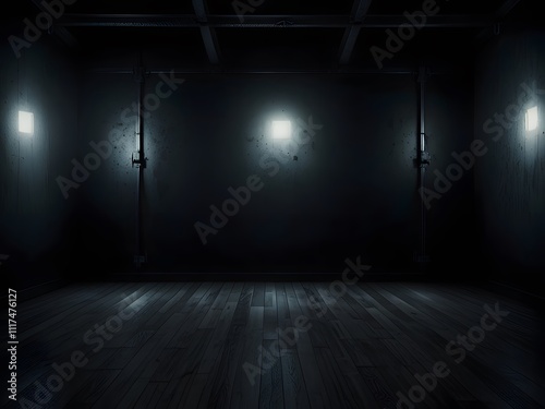 empty room with a spotlight