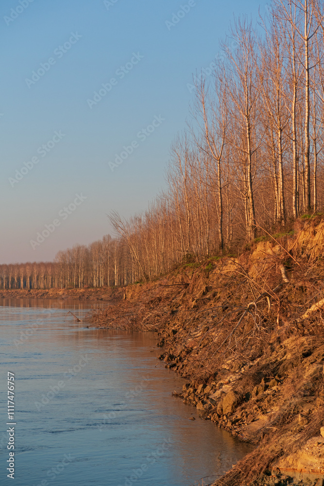 Po river Po Valley fields field landscape panorama
