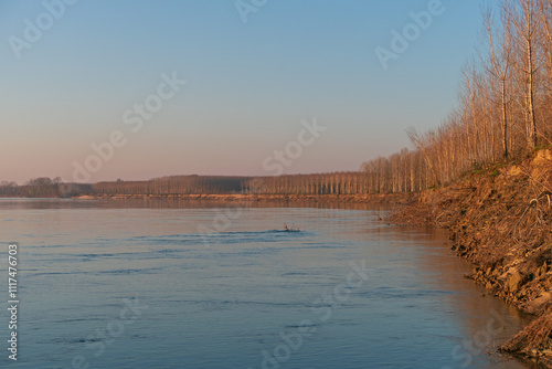 Po river Po Valley fields field landscape panorama