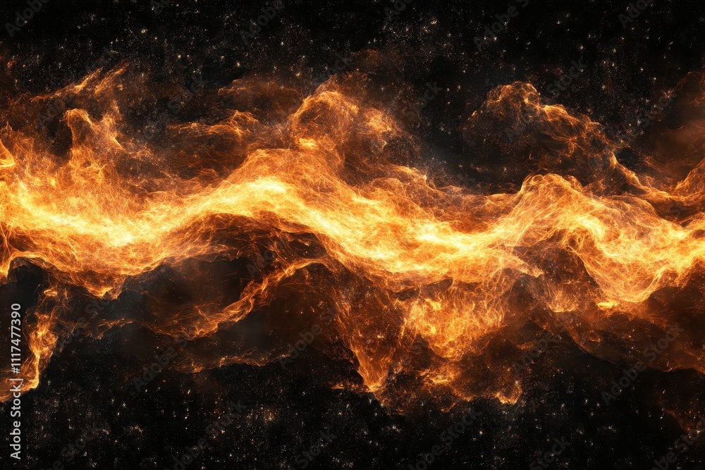 A vibrant, swirling depiction of fiery energy against a dark cosmic background. A vibrant, swirling depiction of fiery energy against a dark cosmic background.
