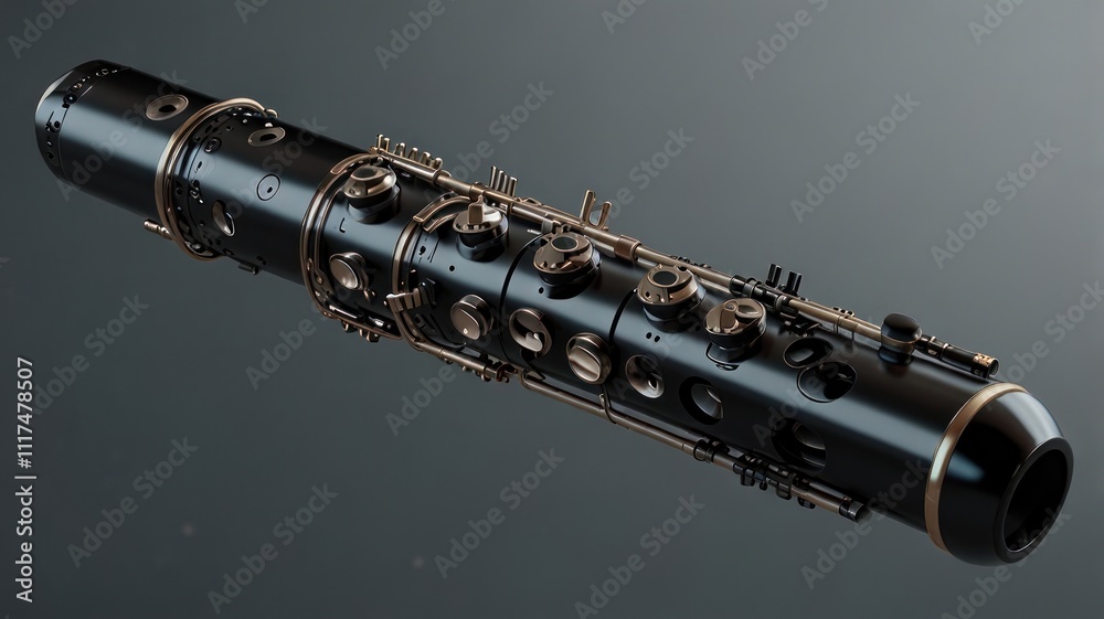 Naklejka premium Steampunk Clarinet