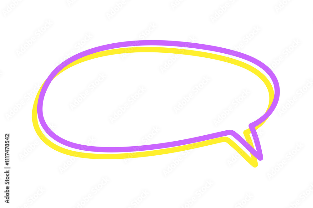 Fototapeta premium Chat Speech Bubble Message Text Cloud Vector Shape