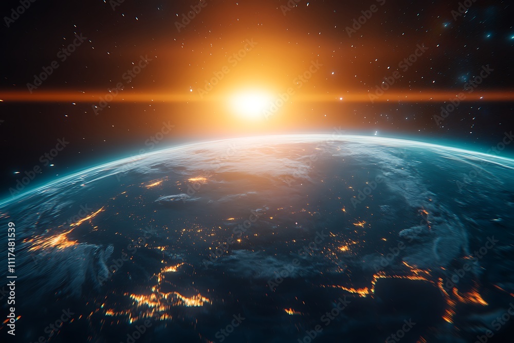 Planet Earth in outer space. Civilization. Elements of this image furnished by NASAi, Planet Earth in outer space. Civilization. Elements of this image furnished by NASAi,
