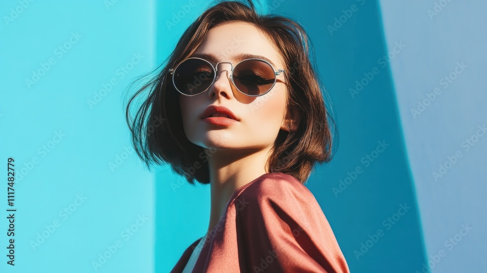 Woman in Sunglasses and Pink Jacket Woman in Sunglasses and Pink Jacket