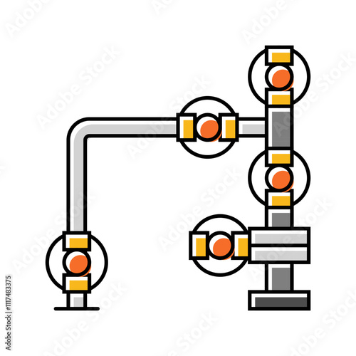 wellhead oil industry color icon vector. wellhead oil industry sign. isolated symbol illustration