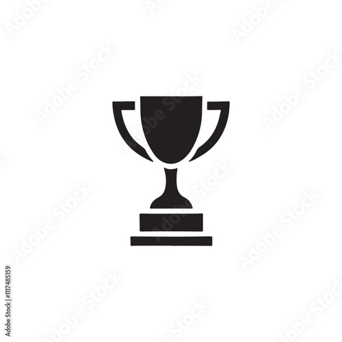 Champion Trophy Vector Icon - Perfect for Competitions and Achievements