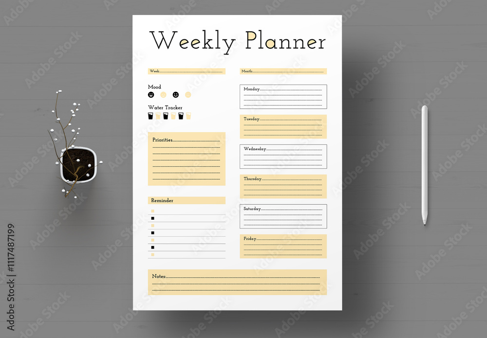 weekly-planner-layout-stock-template-adobe-stock