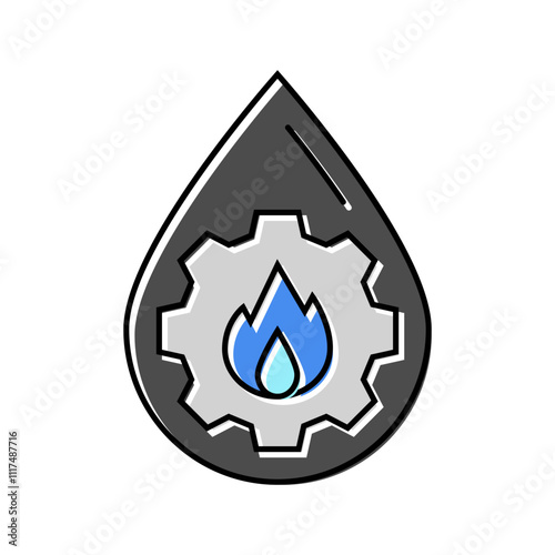 natural gas oil industry color icon vector. natural gas oil industry sign. isolated symbol illustration