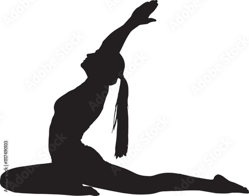 Vector Silhouette Collection: Clean and Bold Designs Yoga, pose, pigeon