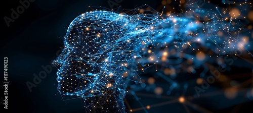 Vector illustration of AIdriven underwriting insurance where artificial intelligence evaluates risk factors and determines premium rates with unprecedented accuracy