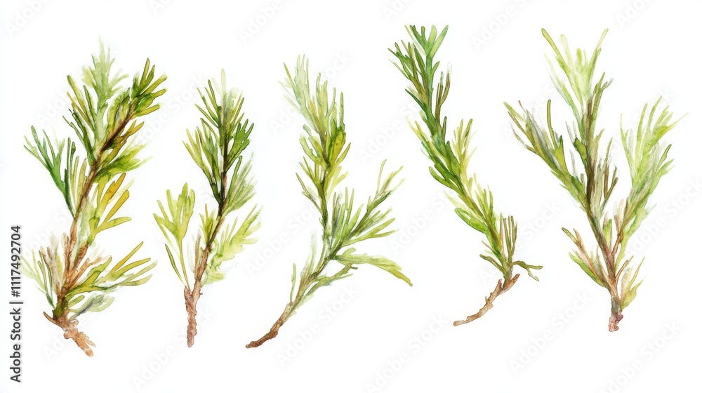 Delicate Watercolor Branches - A Botanical Illustration Delicate Watercolor Branches - A Botanical Illustration