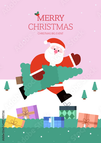 Santa's running for Merry Christmas!