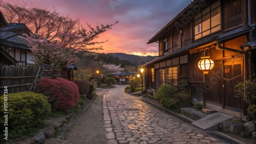 street in the evening