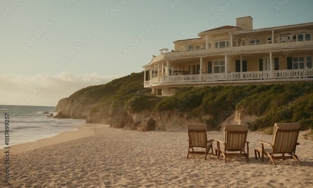 Obraz premium 펜션앞 바다 경치가 예술