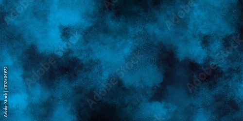 grungy blue stucco wall background in cold mood for web design, Smoke in the dark blue texture, watercolor background concept design background with smoke, watercolor painted mottled blue background.