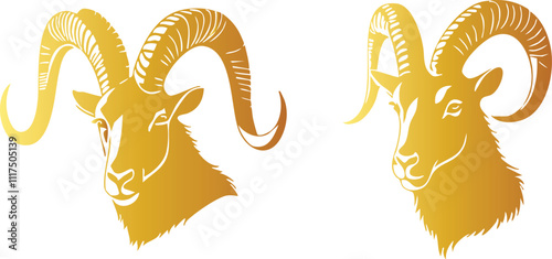 Wild Ibex Illustration for Nature Projects
