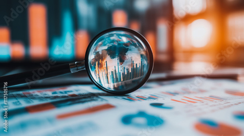  Abstract business Financial charts show a significant increase in profits in the stock market.This is driven by higher interest rates and continued growth. In the innovation world network of financia