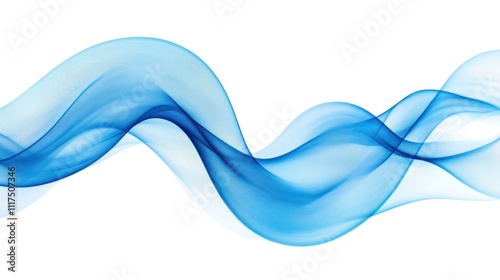 Abstract Blue Wave Flowing Design, Elegant Swirling Motion Background.