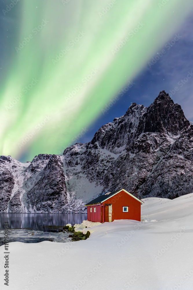 Northern lights in Norway, Lofoten Islands